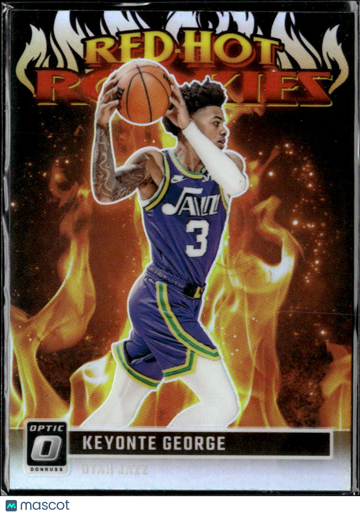 Keyonte George 2023-24 Optic Red Hot Rookies Holo RC Utah Jazz