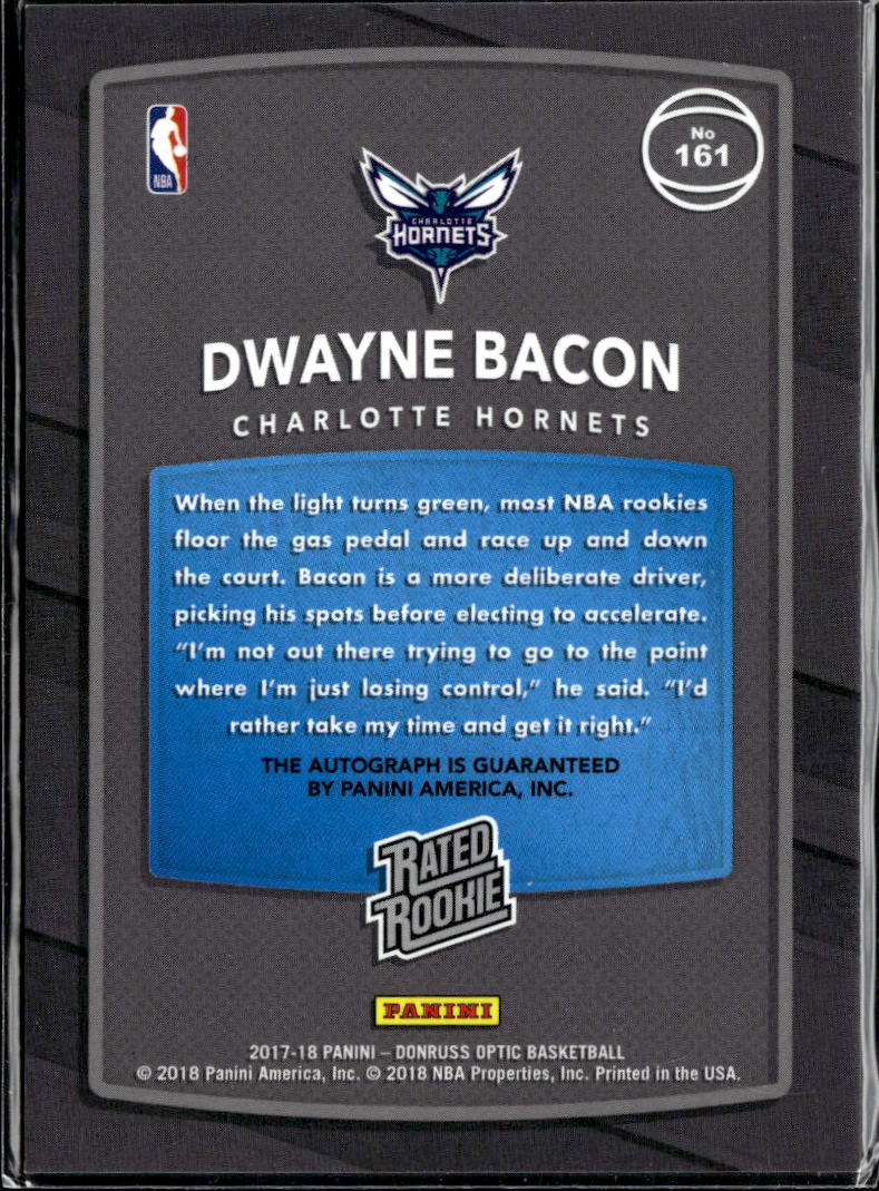 Dwayne Bacon 2017-18 Optic Auto Autograph Rated Rookie Charlotte Hornets