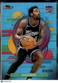Malik Monk 2025 Topps Finest Light Blue Refractor /250 Sacramento Kings