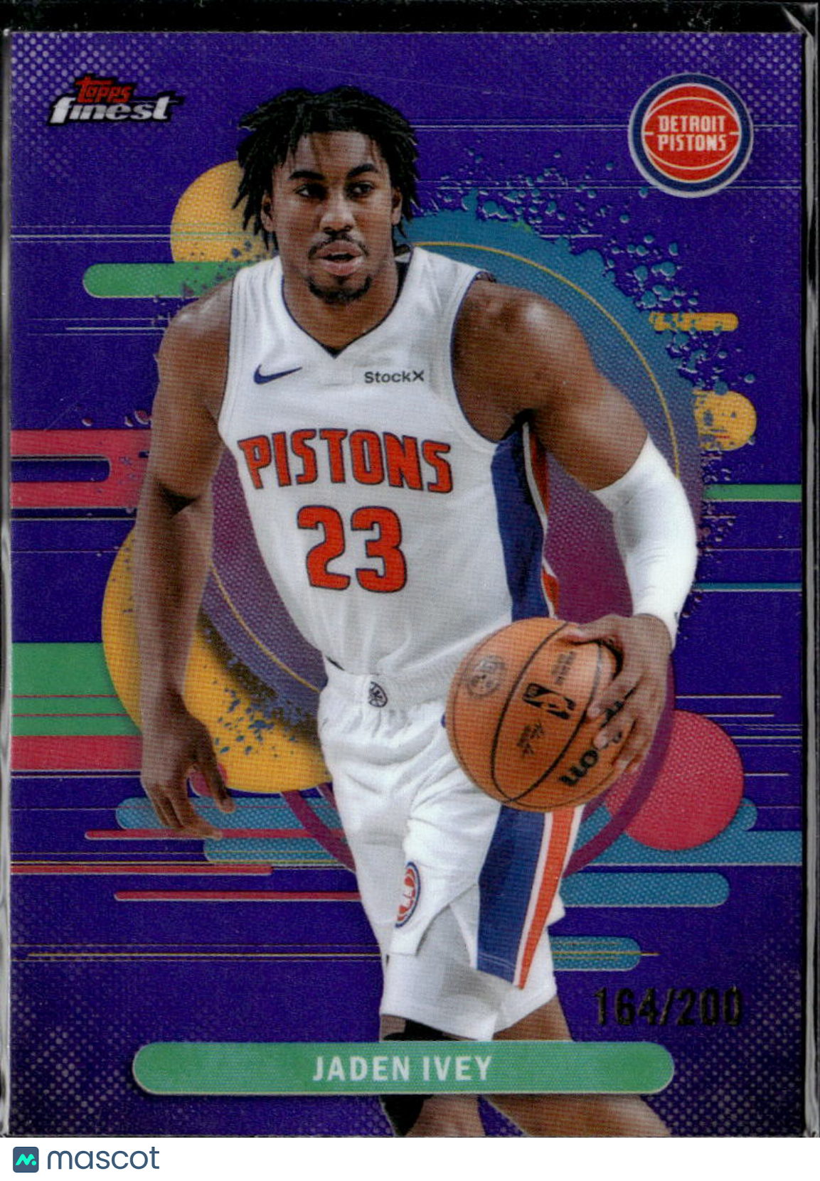 Jaden Ivey 2025 Topps Finest Purple Refractor /200 Detroit Pistons