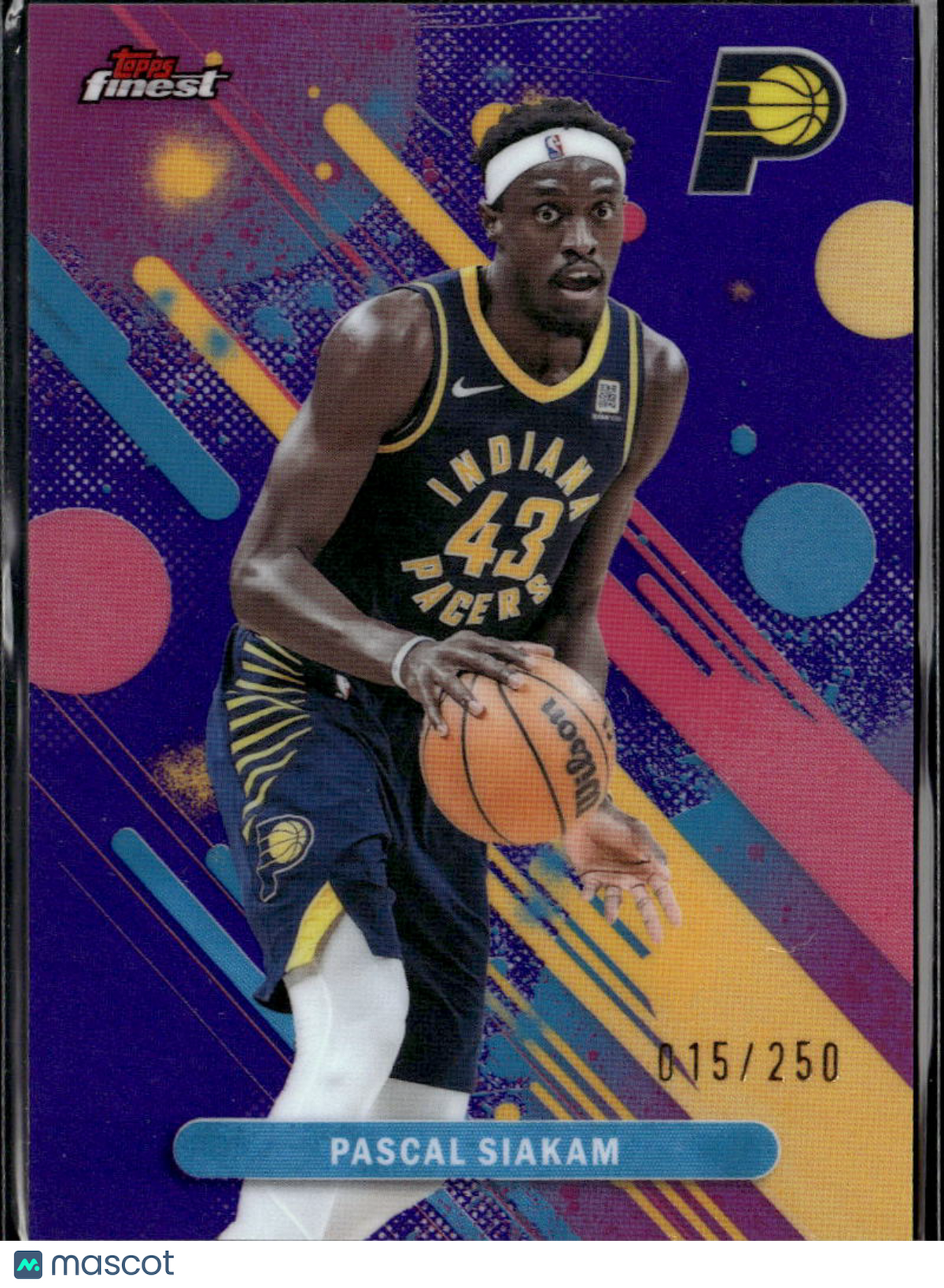 Pascal Siakam 2025 Topps Finest Purple Refractor /250 Indiana Pacers