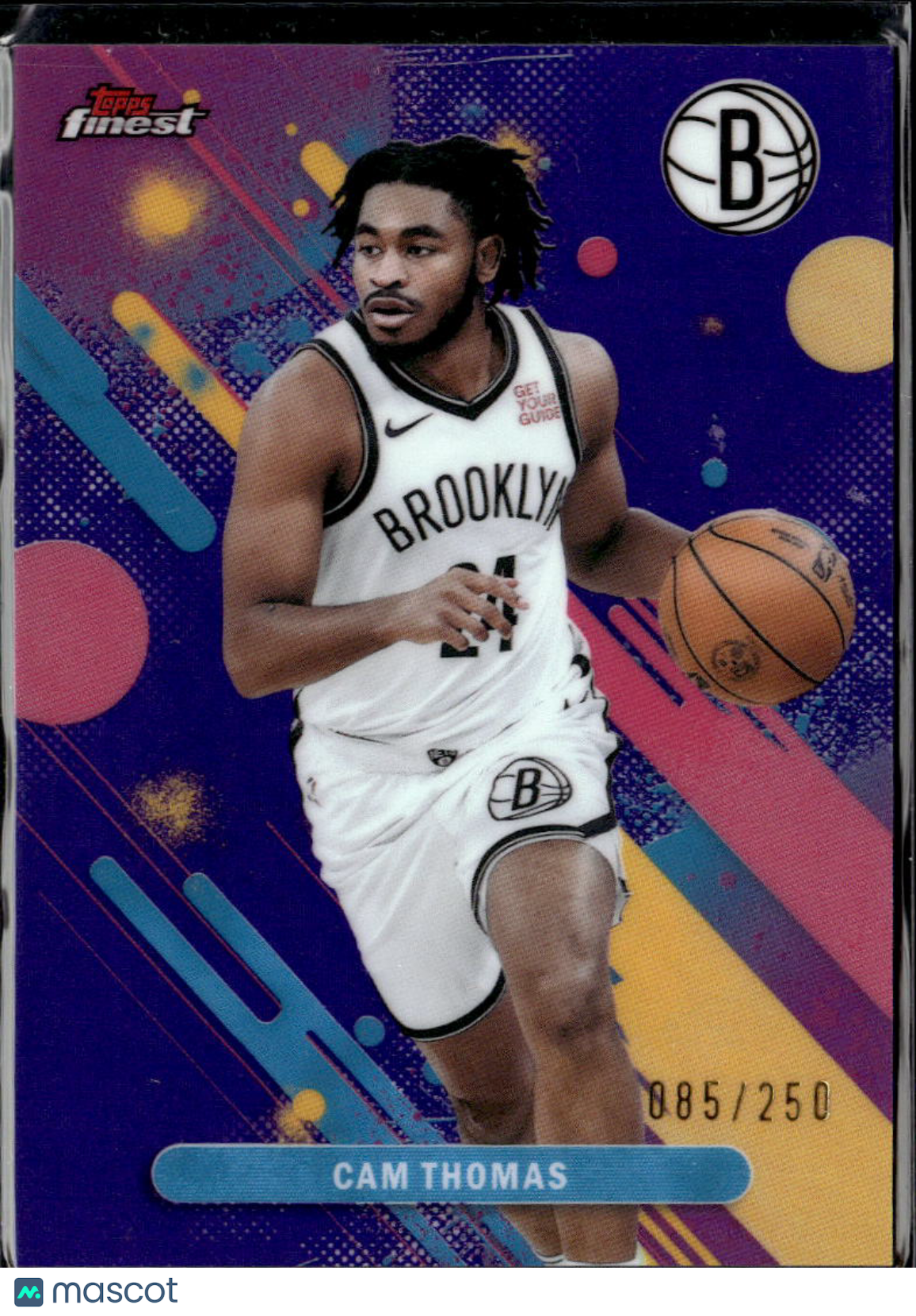 Cam Thomas 2026 Topps Finest Purple Refractor /250 Brooklyn Nets