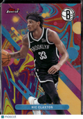 Nic Claxton 2025 Topps Finest Oil Spill Refractor Brooklyn Nets