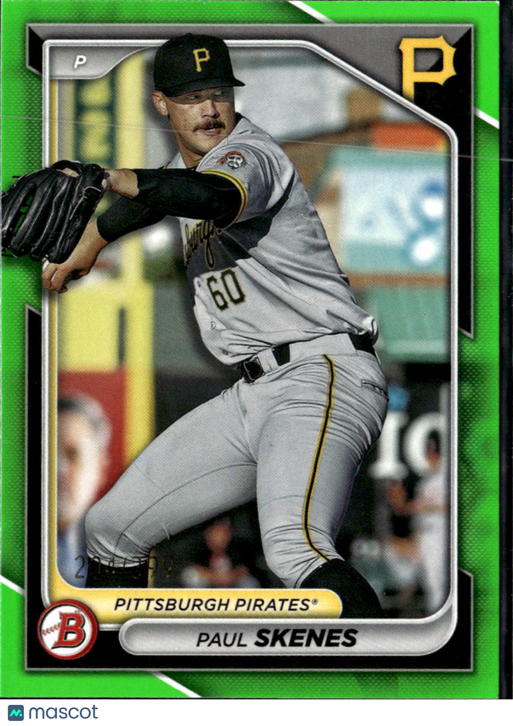 Paul Skenes 2024 Bowman Prospect Green RC 204/399 Pittsburgh Pirates