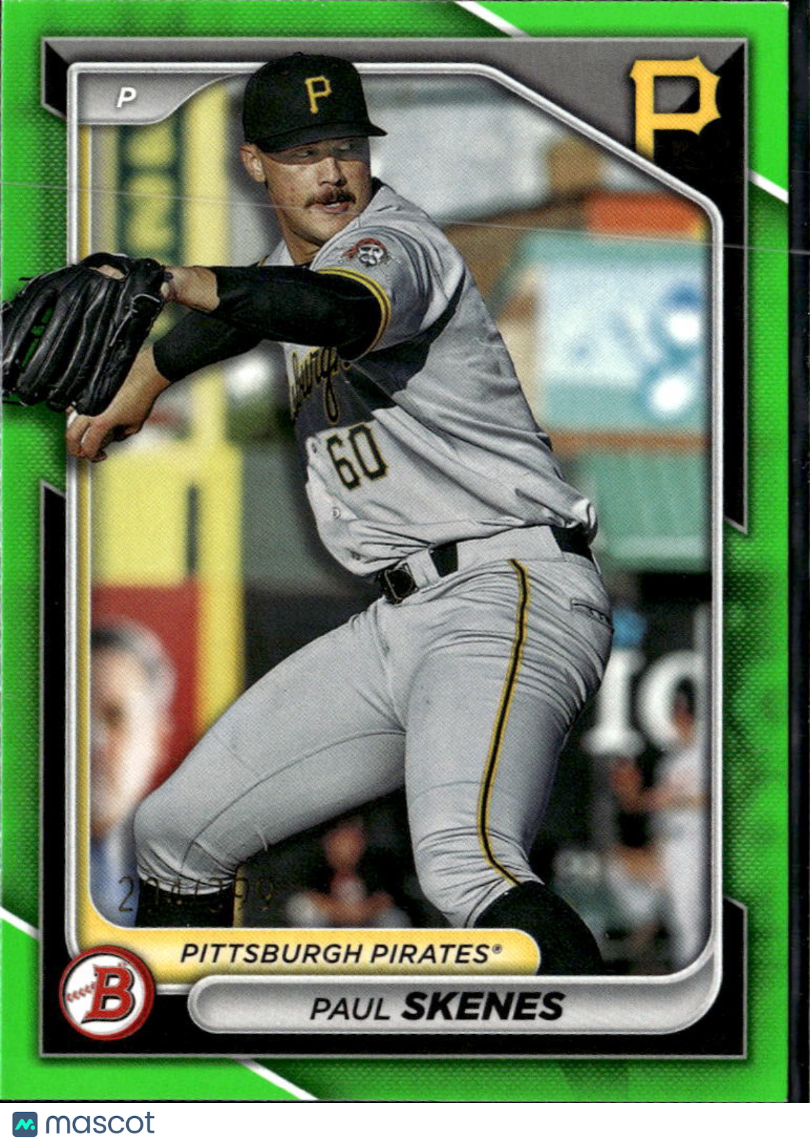 Paul Skenes 2024 Bowman Prospect Green RC 204/399 Pittsburgh Pirates