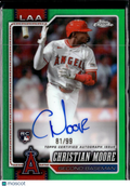 Christian Moore 2026 Topps Chrome Auto Autograph RC 81/99 Los Angeles Angels