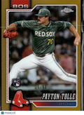 Payton Tolle 2026 Topps Chrome GOLD Refractor RC 21/50 Boston Red Sox