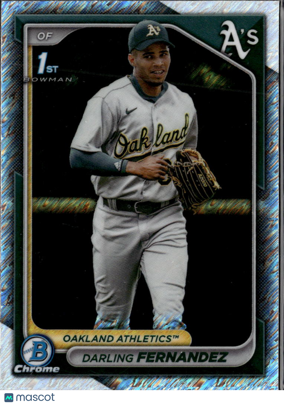 Darling Fernandez 2024 Bowman Chrome 1st Shimmer Refractor Oakland Athletics