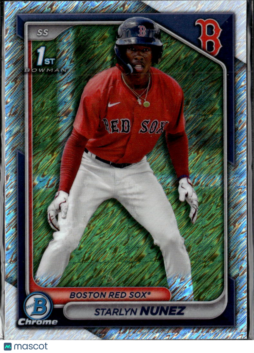 Starlyn Nunez 2024 Bowman Chrome 1st Shimmer Refractor Boston Red Sox