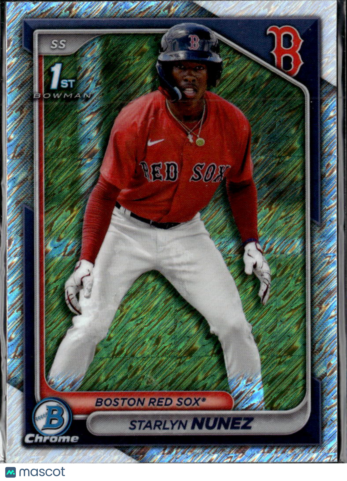 Starlyn Nunez 2024 Bowman Chrome 1st Shimmer Refractor Boston Red Sox