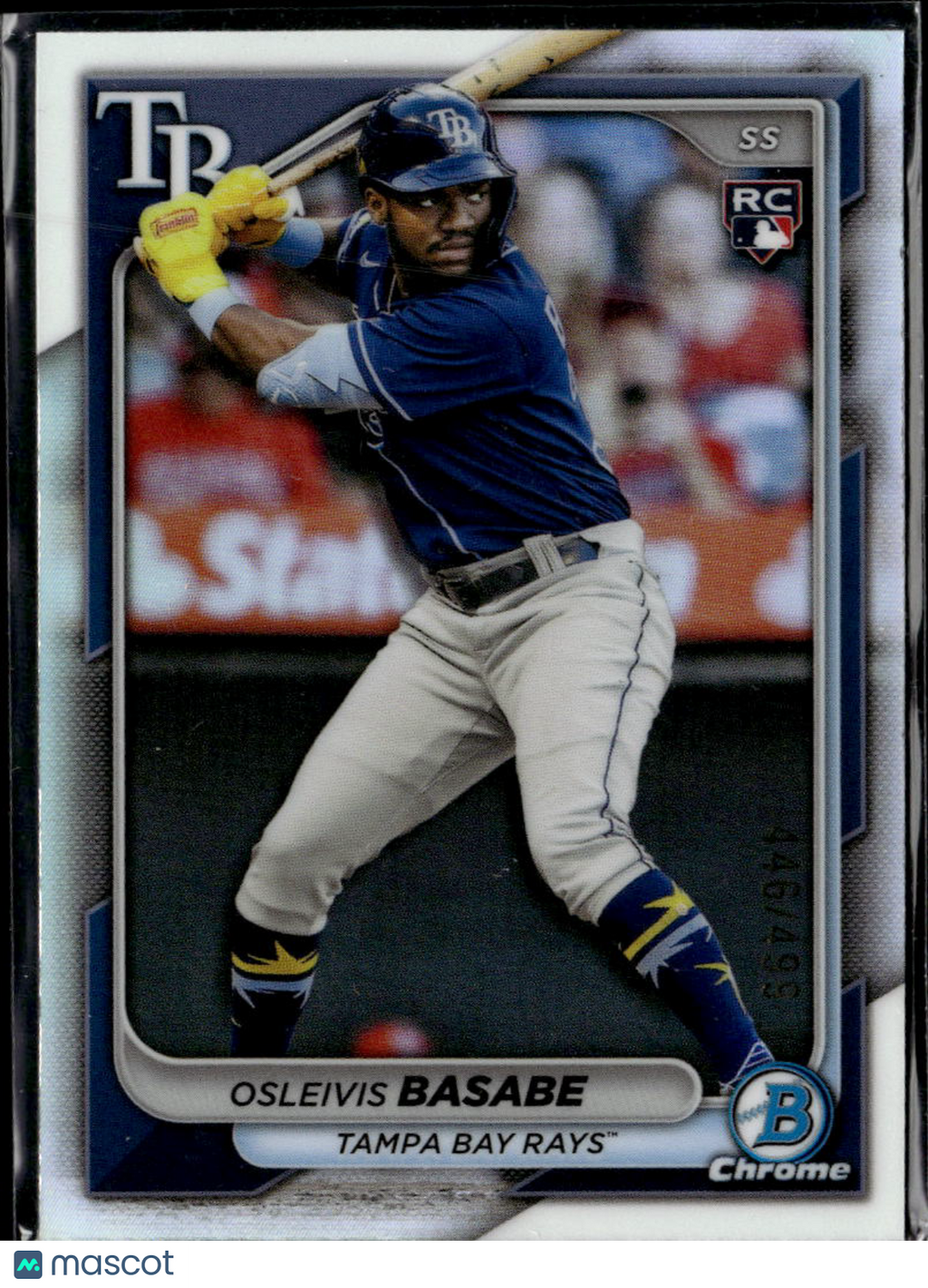 Osleivis Basabe 2024 Bowman Chrome RC Refractor /499 Tampa Bay Rays