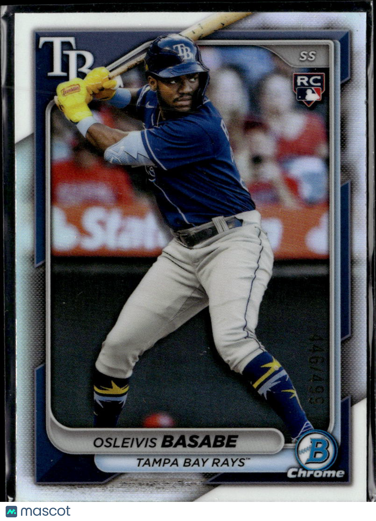 Osleivis Basabe 2024 Bowman Chrome RC Refractor /499 Tampa Bay Rays