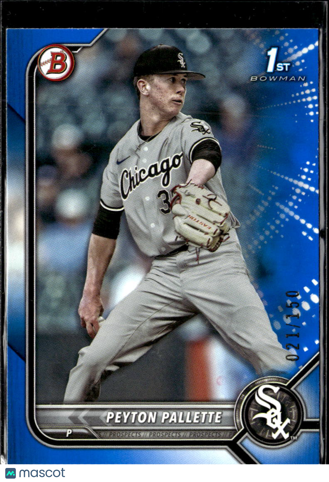 Peyton Pallette 2022 Bowman Draft 1st Blue Paper /150 Chicago White Sox