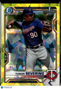 Yunior Severino 2021 Bowman Chrome 1st Yellow Sapphire 49/50 Minnesota Twins
