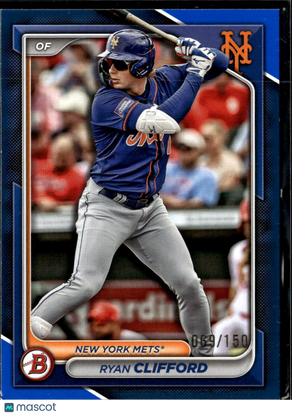 Ryan Clifford 2024 Bowman Blue Border 69/150 New York Mets