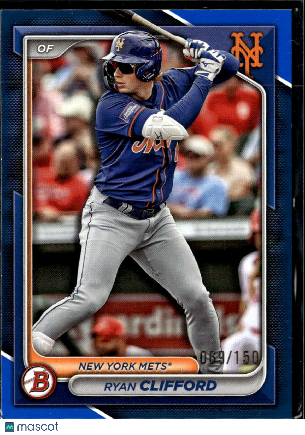 Ryan Clifford 2024 Bowman Blue Border 69/150 New York Mets
