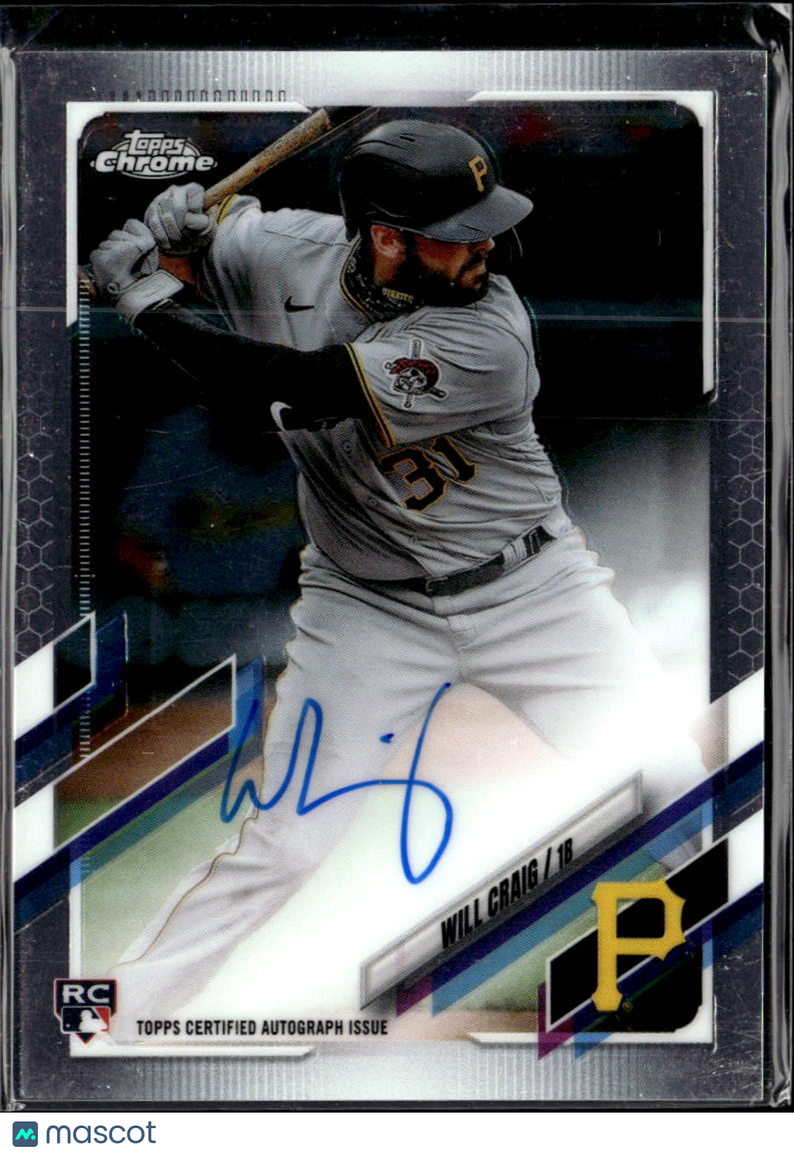 Will Craig 2021 Topps Chrome RC Auto Autograph Pittsburgh Pirates