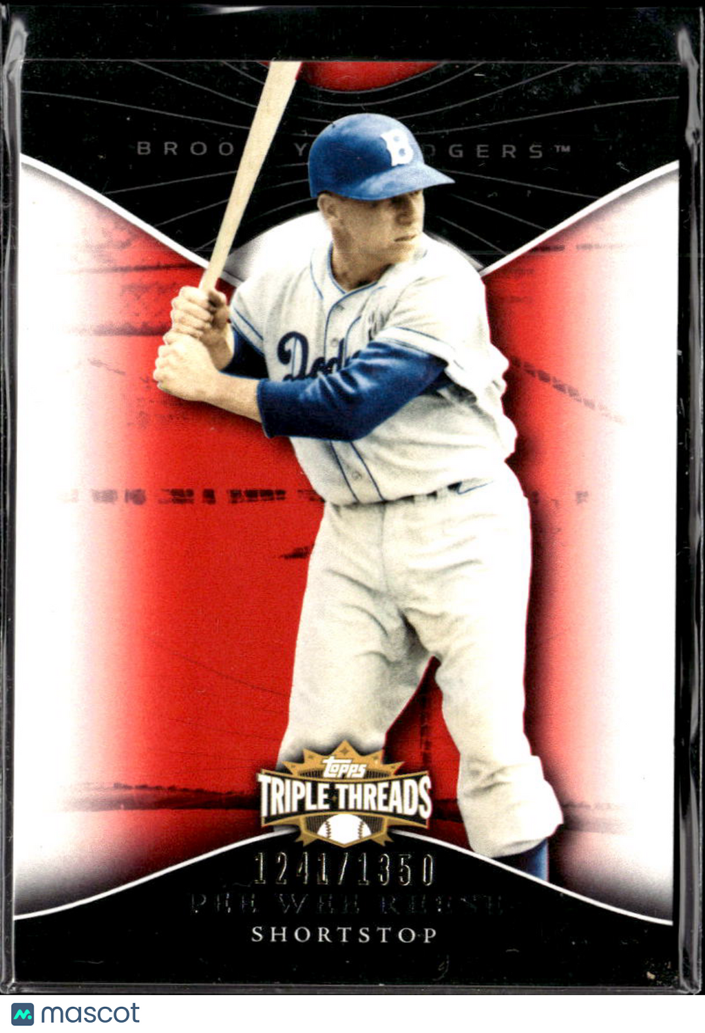 Pee Wee Reese 2009 Topps Triple Threads 1241/1350 Brooklyn Dodgers