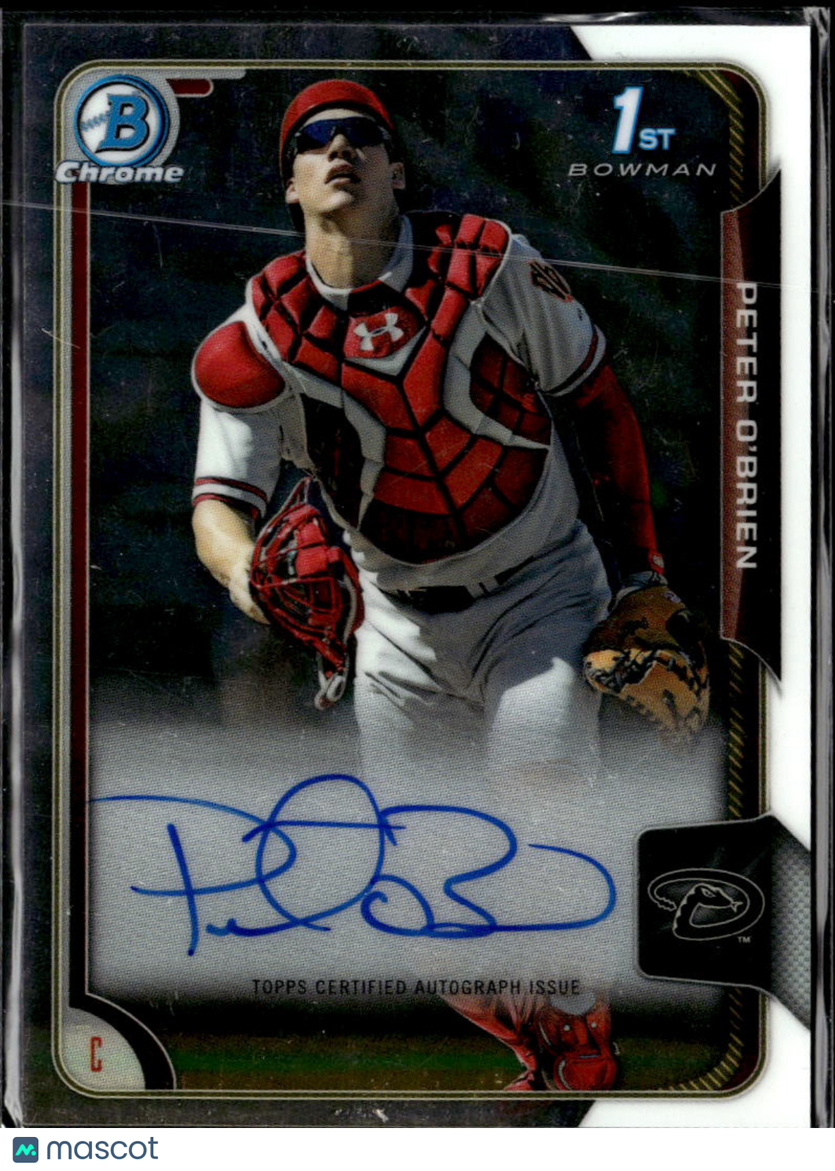 Peter O'Brien 2015 Bowman Chrome 1st Auto Autograph Arizona Diamondbacks