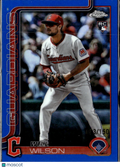 Will Wilson 2025 Topps Chrome RC Blue Refractor 63/150 Cleveland Guardians