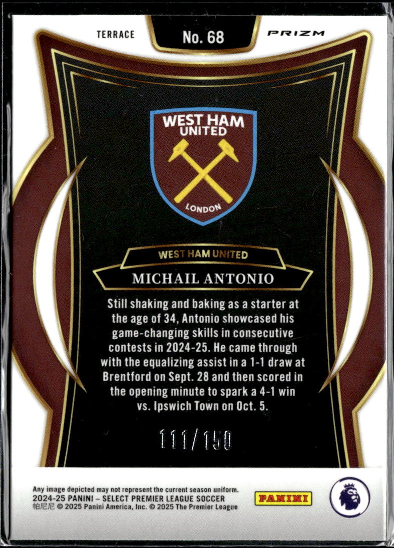 Michail Antonio 2025 Select Premier Soccer Camo /150 West Ham United