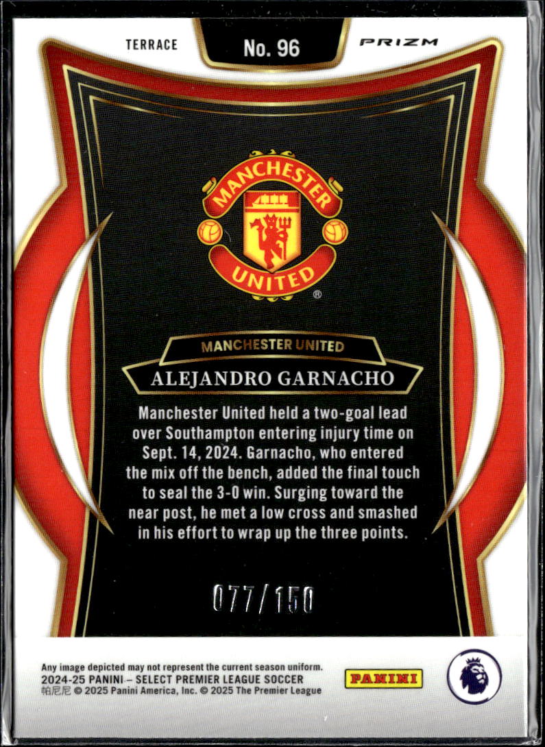 Alejandro Garnacho 2025 Select Premier Soccer Camo /150 Manchester United