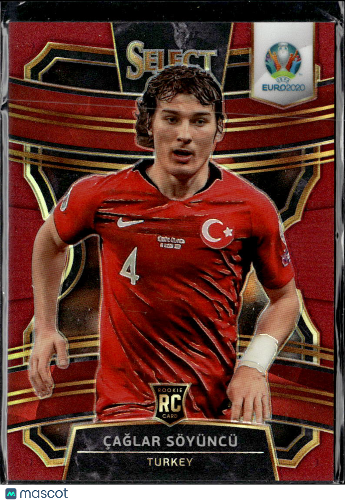 Caglar Soyuncu 2020 Panini Select UEFA Euro Red RC /150 Turkey