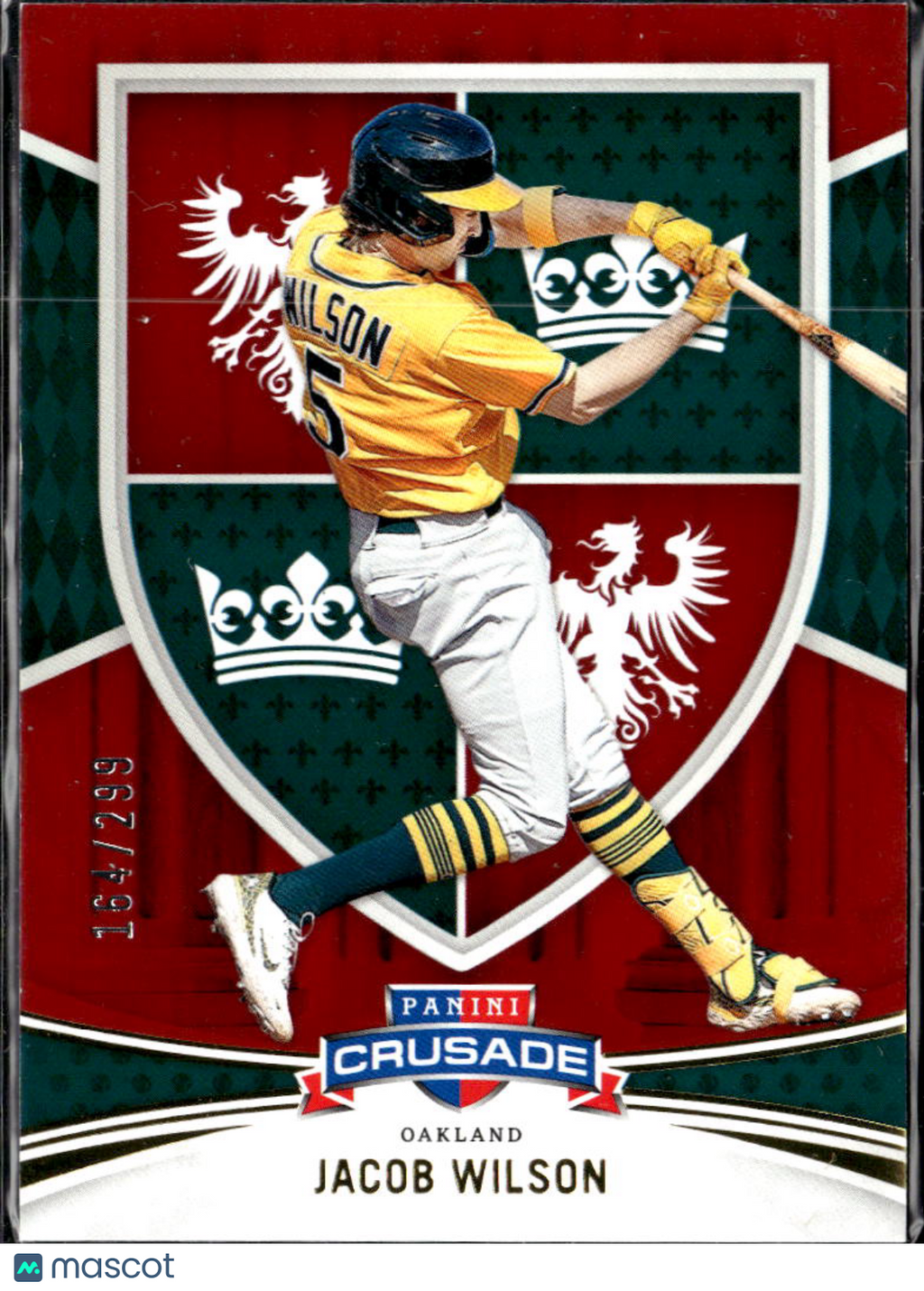 Jacob Wilson 2024 Panini Crusade Red 164/299 Oakland Athletics