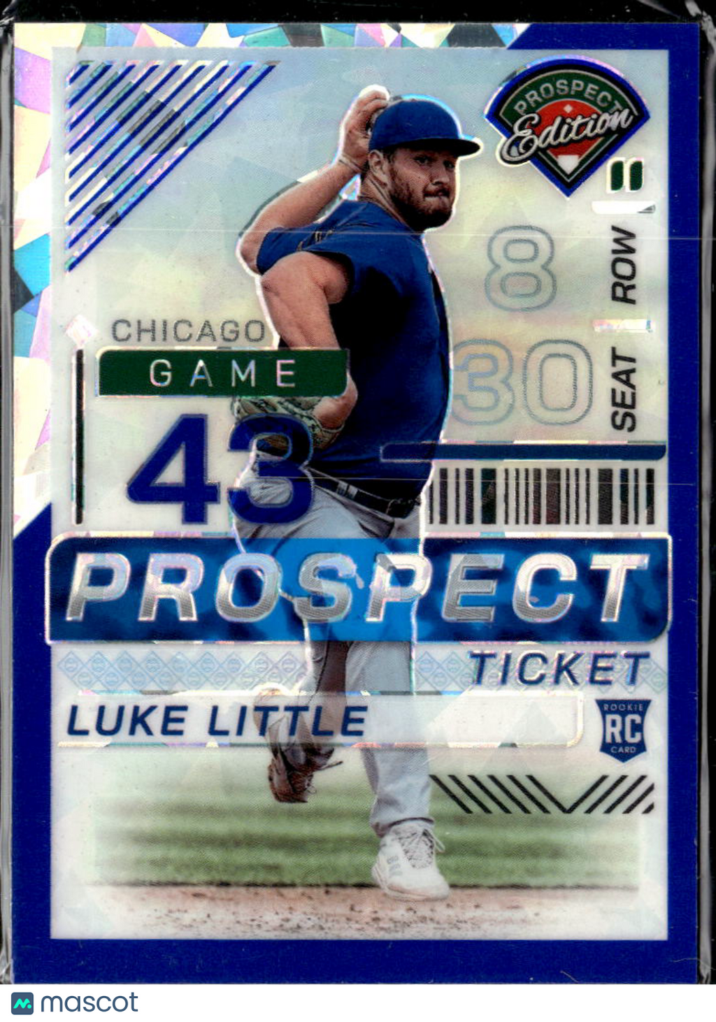 Luke Little 2024 Prospect Edition Blue Prizm RC /299 Chicago Cubs