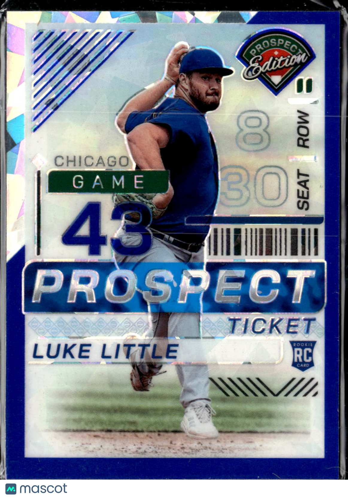 Luke Little 2024 Prospect Edition Blue Prizm RC /299 Chicago Cubs