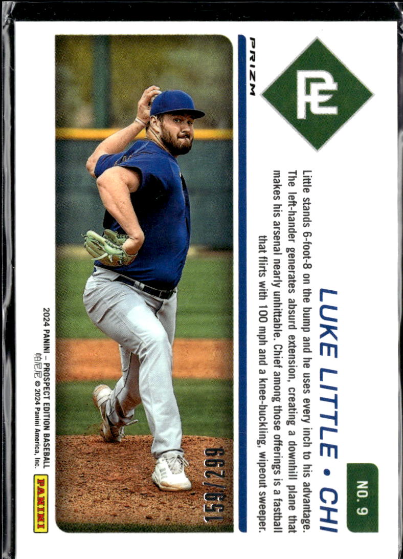 Luke Little 2024 Prospect Edition Blue Prizm RC /299 Chicago Cubs