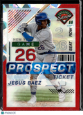 Jesus Baez 2024 Panini Prospect Edition Prizm Red Cracked Ice New York Mets