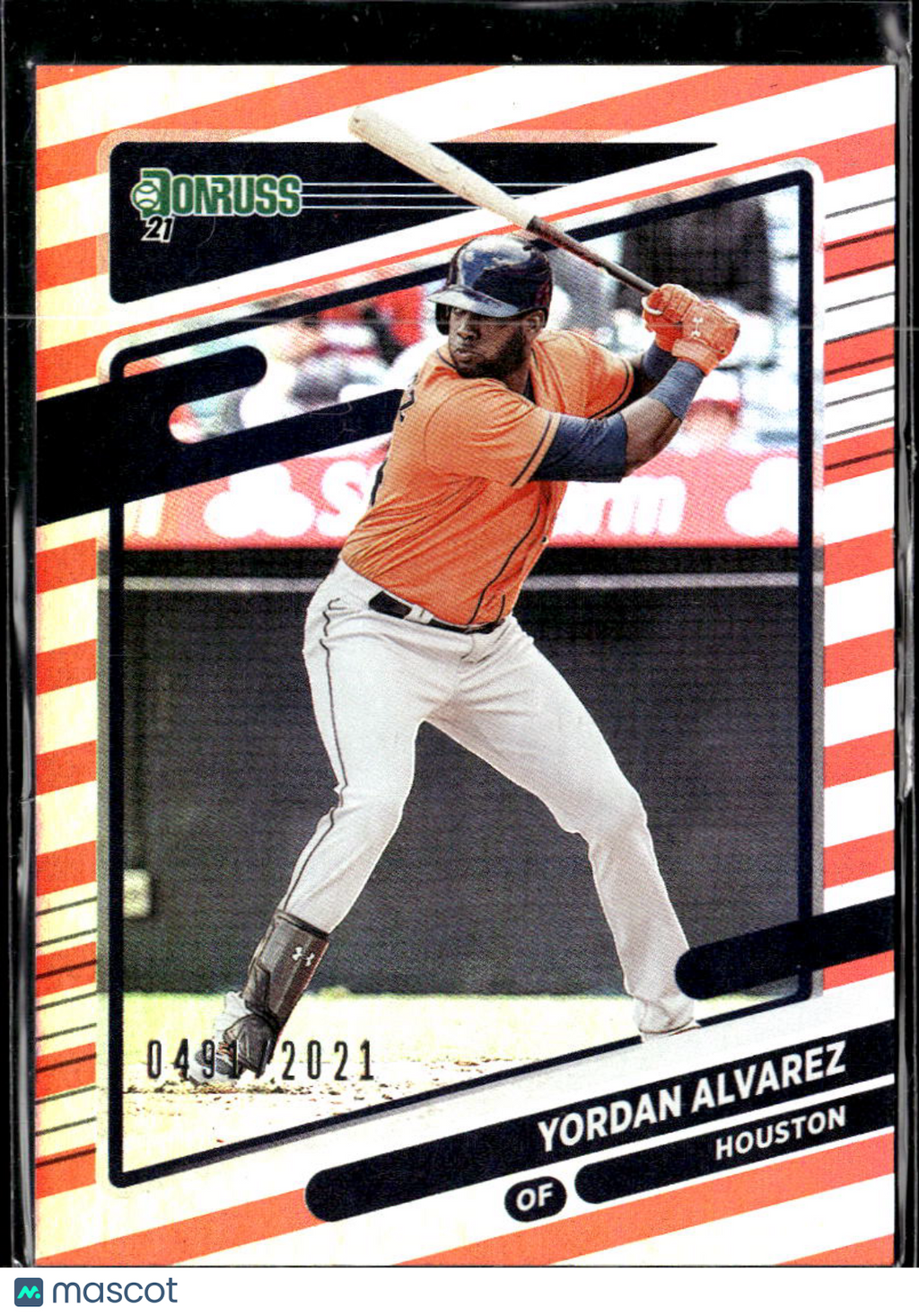 Yordan Alvarez 2021 Donruss Red and White Stripes /2021 Houston Astros