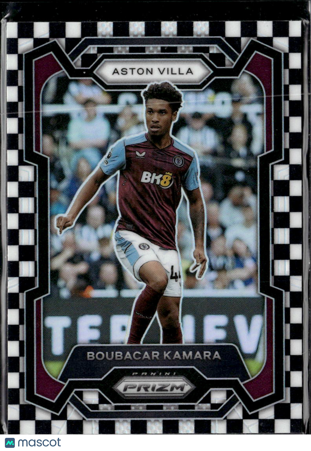 Boubacar Kamara 2023 Prizm Premier League Black White Checkerboard Aston Villa