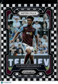 Boubacar Kamara 2023 Prizm Premier League Black White Checkerboard Aston Villa