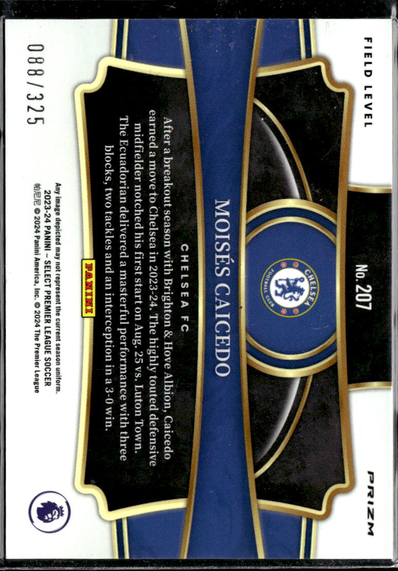 Moisés Caicedo 2024 Select Premier League Field Level Pink /325 Chelsea FC