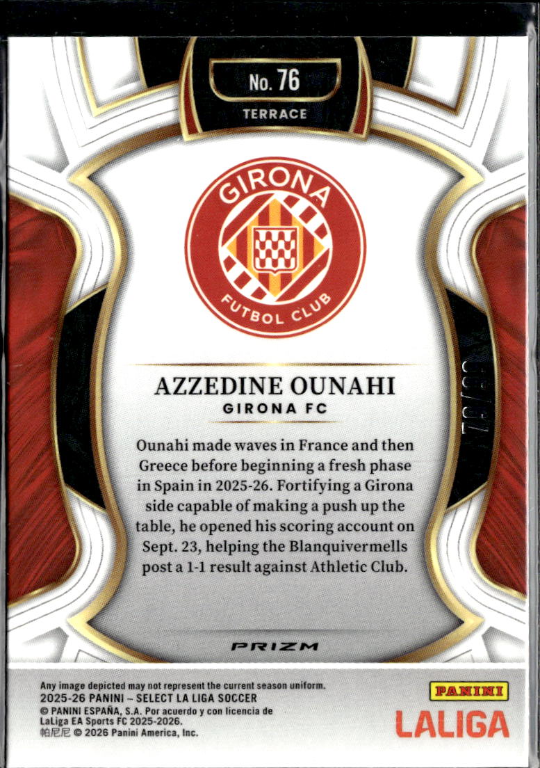 Azzedine Ounahi 2026 Panini Select La Liga Pink /99 Girona FC
