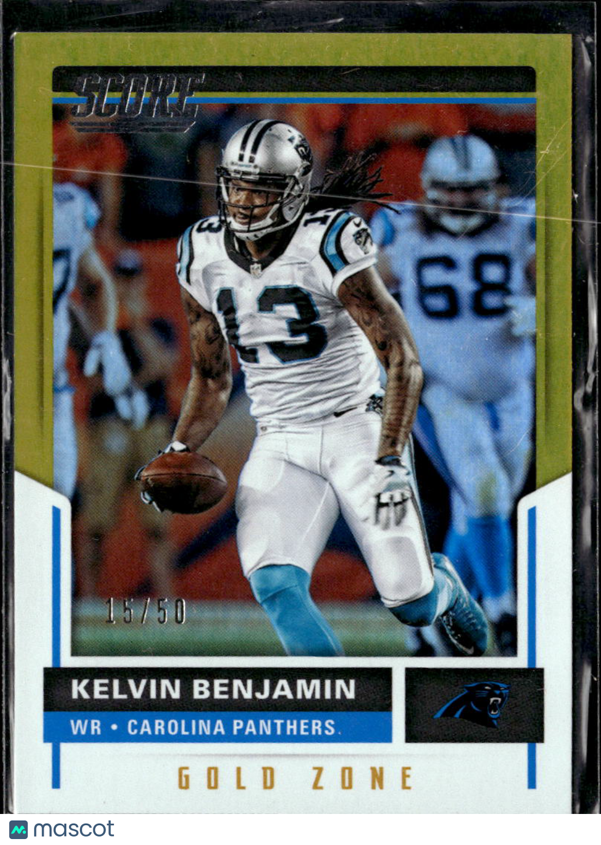 Kelvin Benjamin 2017 Score Gold Zone 15/50 Carolina Panthers