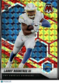 Larry Rountree III 2021 Mosaic Football RC Red Yellow /80 Los Angeles Chargers