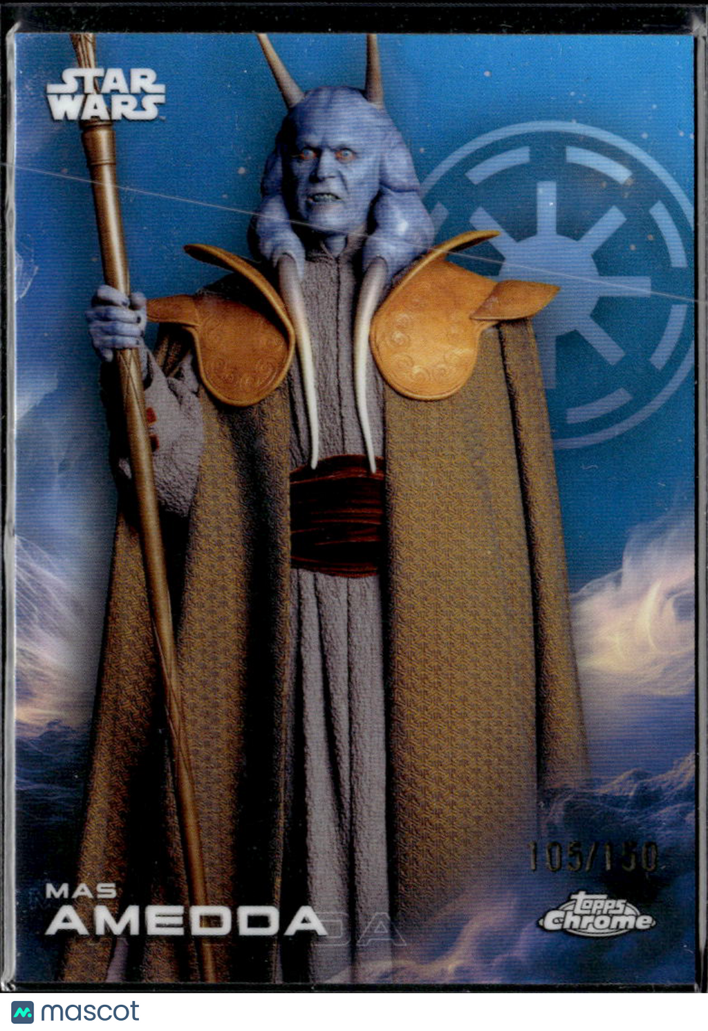 Mas Amedda Topps Chrome Star Wars Blue Refractor 105/150 #133
