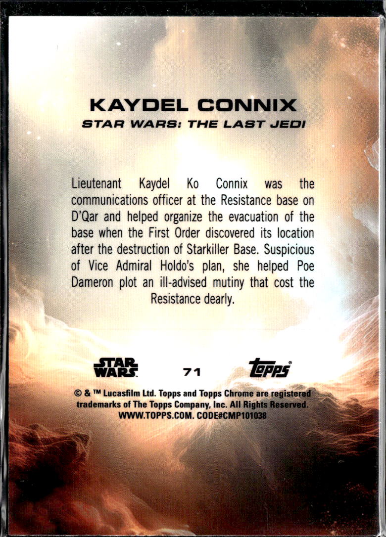 Kaydel Connix Topps Chrome Star Wars Purple Refractor 134/199 #71