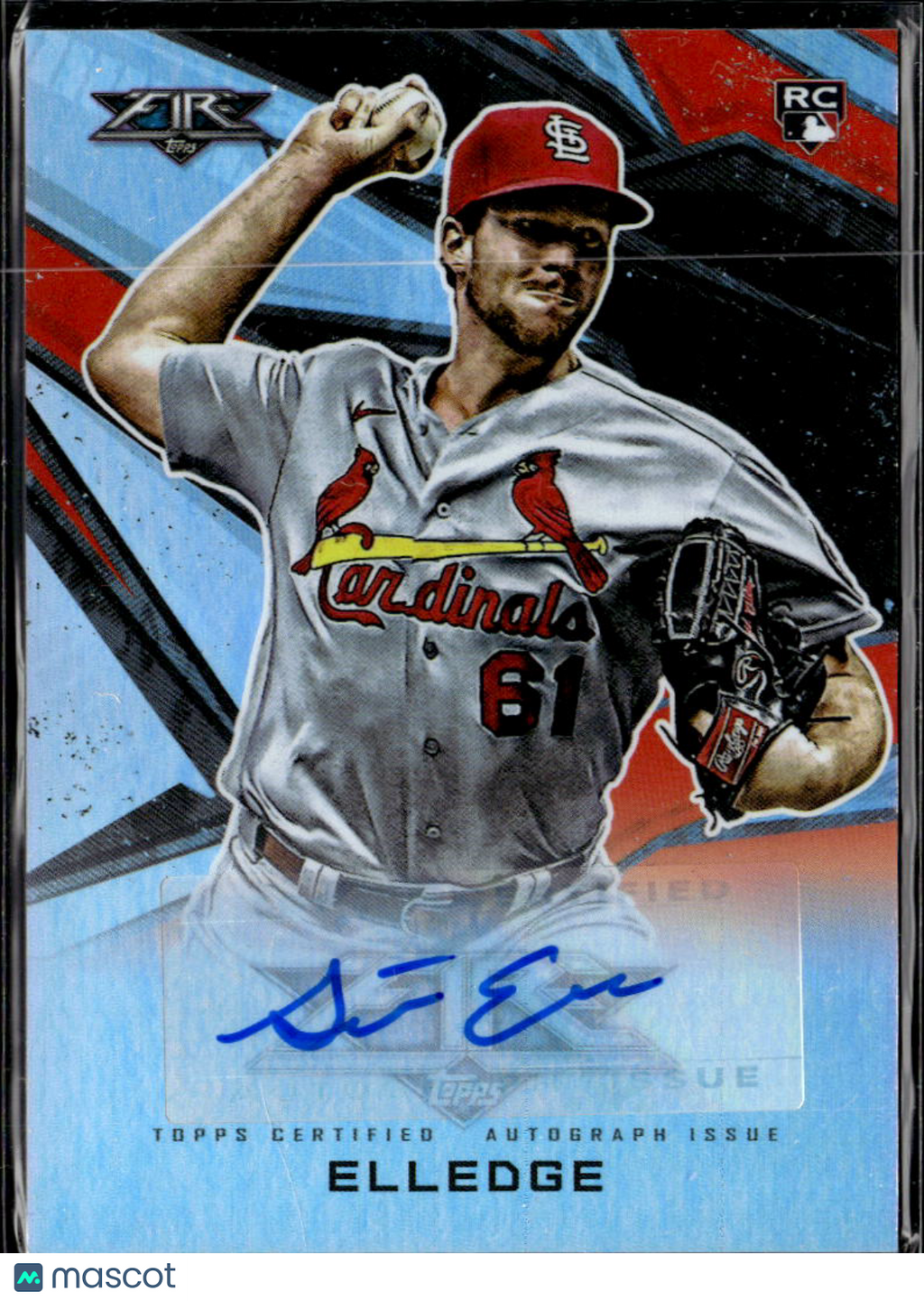 Seth Elledge 2021 Topps Fire RC Auto Autograph St. Louis Cardinals