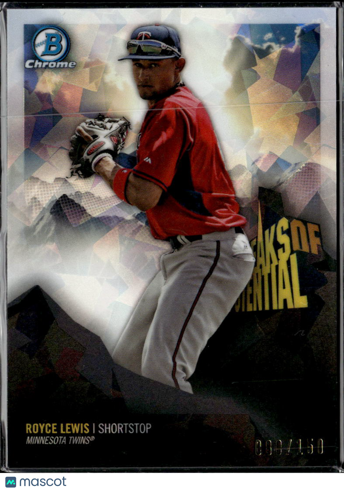 Royce Lewis 2019 Bowman Chrome Peaks of Potential Atomic 80/150 Minnesota Twins