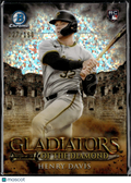 Henry Davis 2023 Bowman Chrome Gladiators of the Diamond RC /150 Pirates