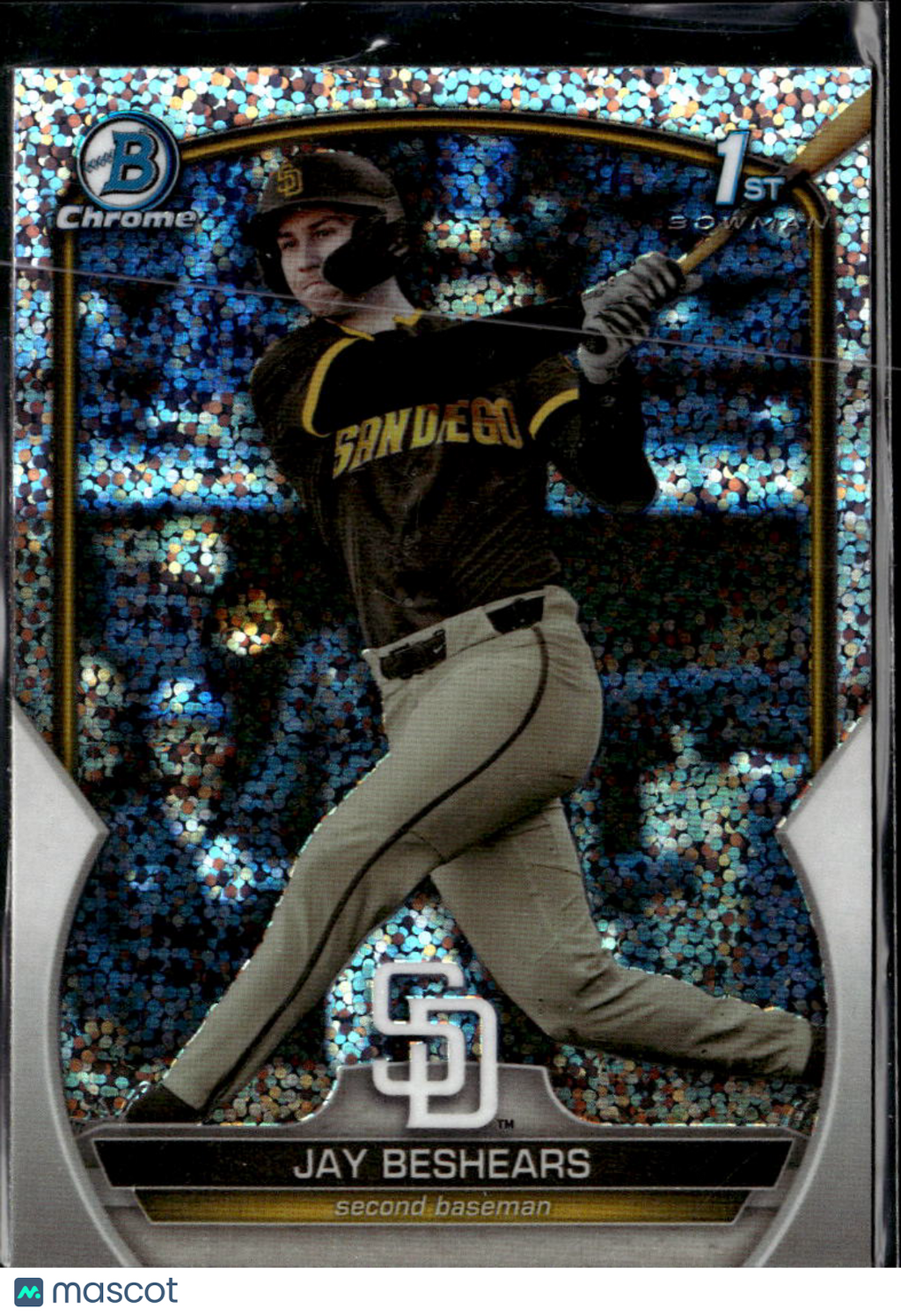 Jay Beshears 2023 Bowman Chrome 1st Speckle Refractor San Diego Padres