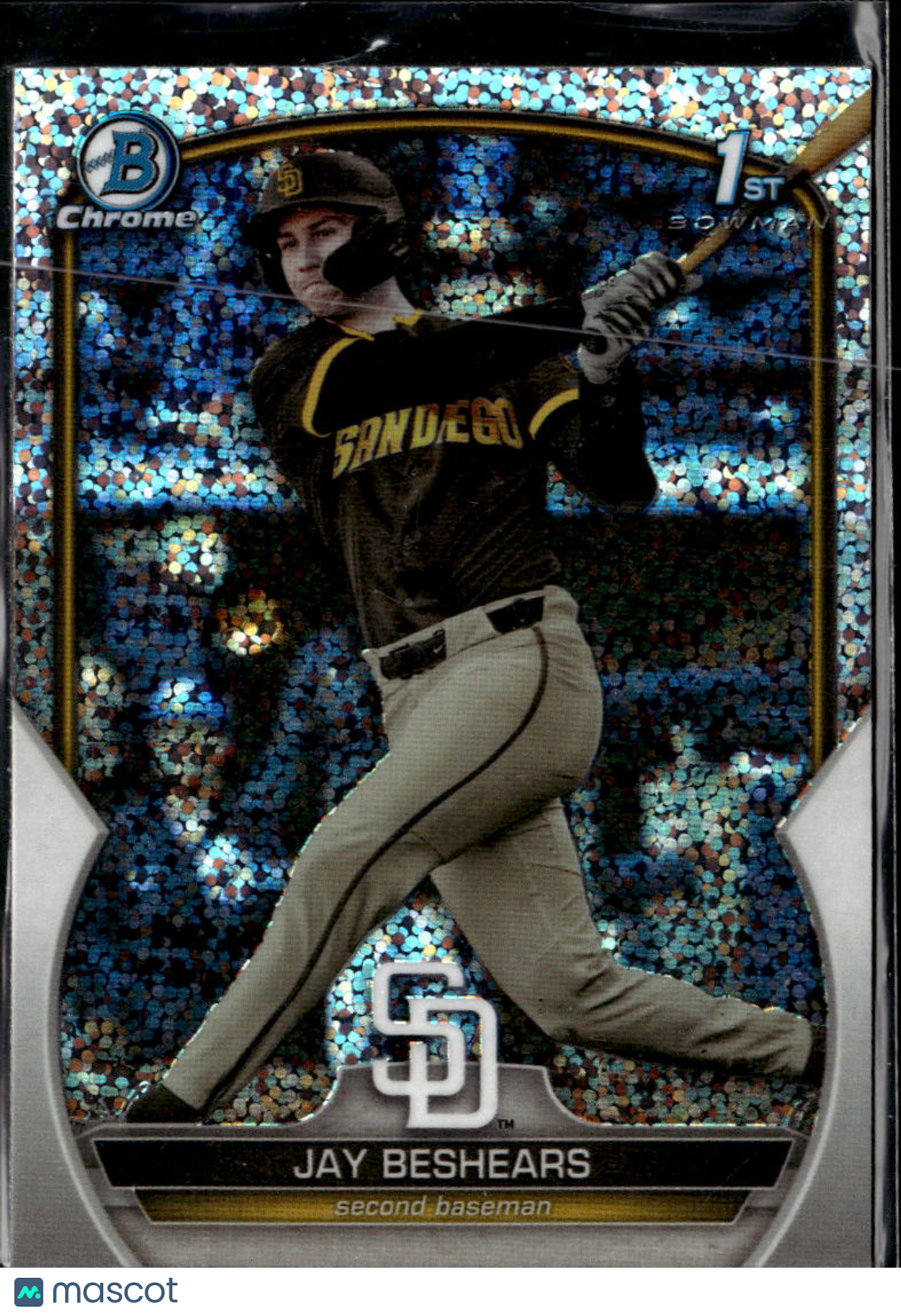 Jay Beshears 2023 Bowman Chrome 1st Speckle Refractor San Diego Padres