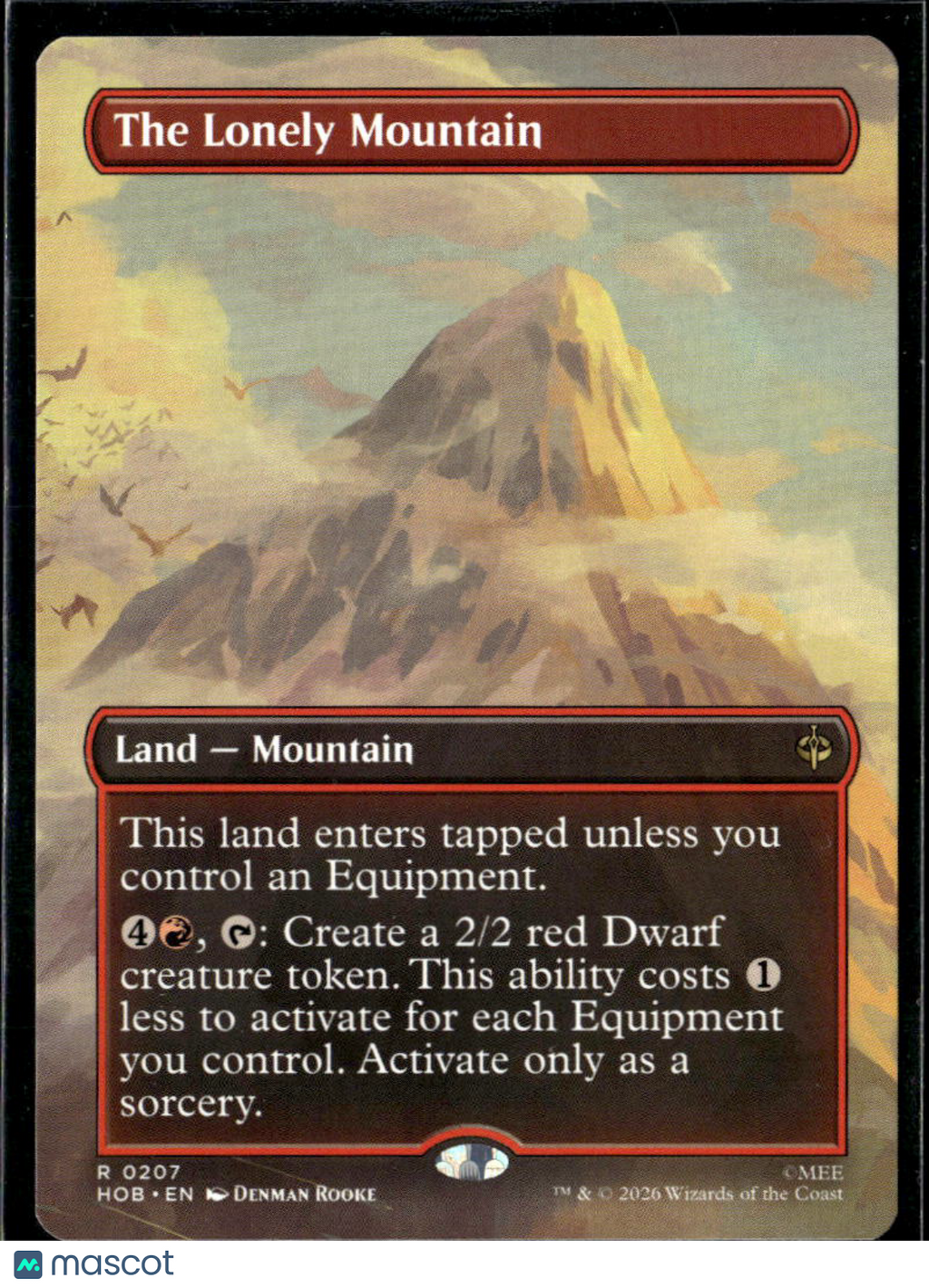 The Lonely Mountain The Hobbit mtg card
