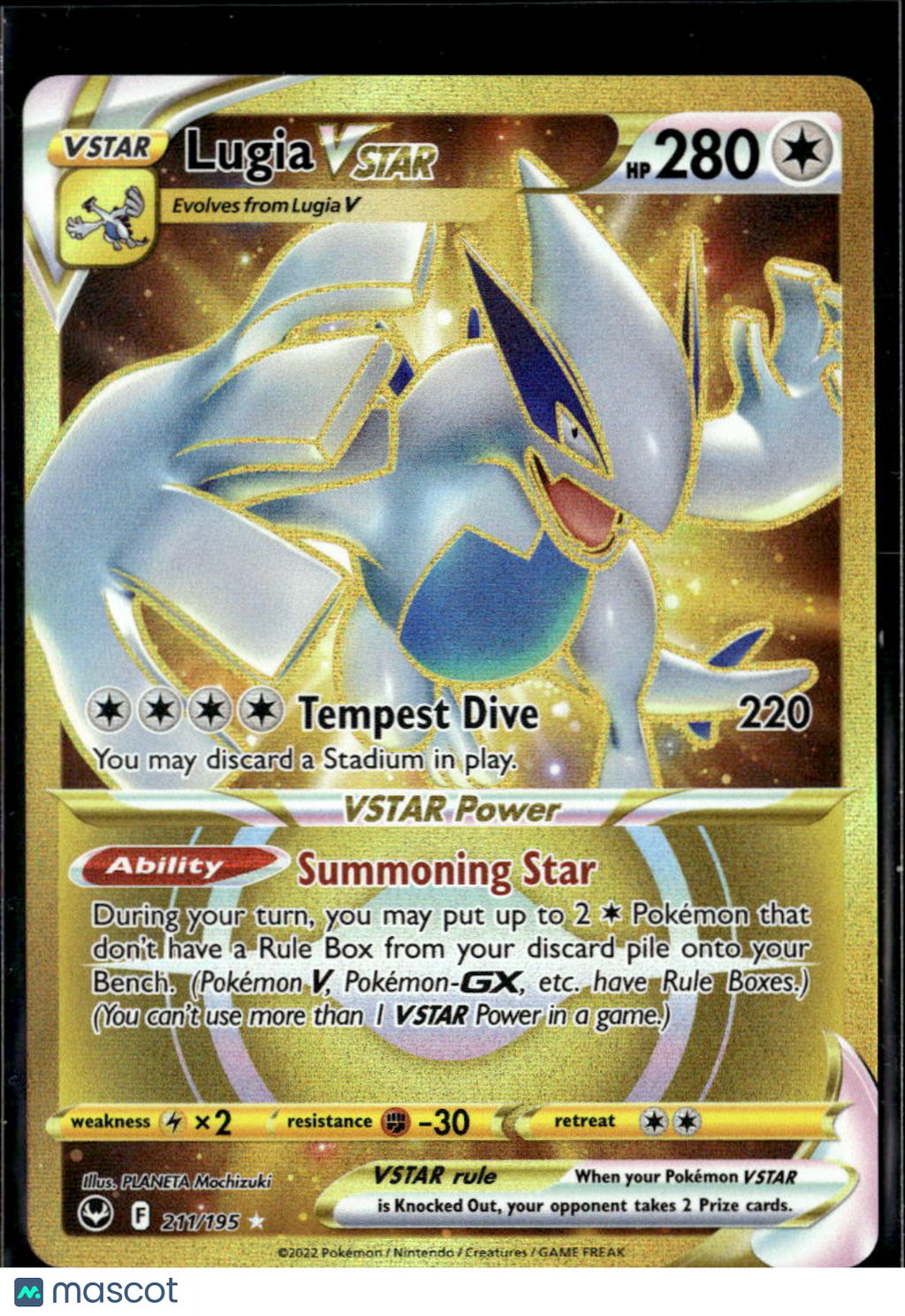 Lugia VSTAR 2022 Silver Tempest Holo Secret Rare SR HR #211/195