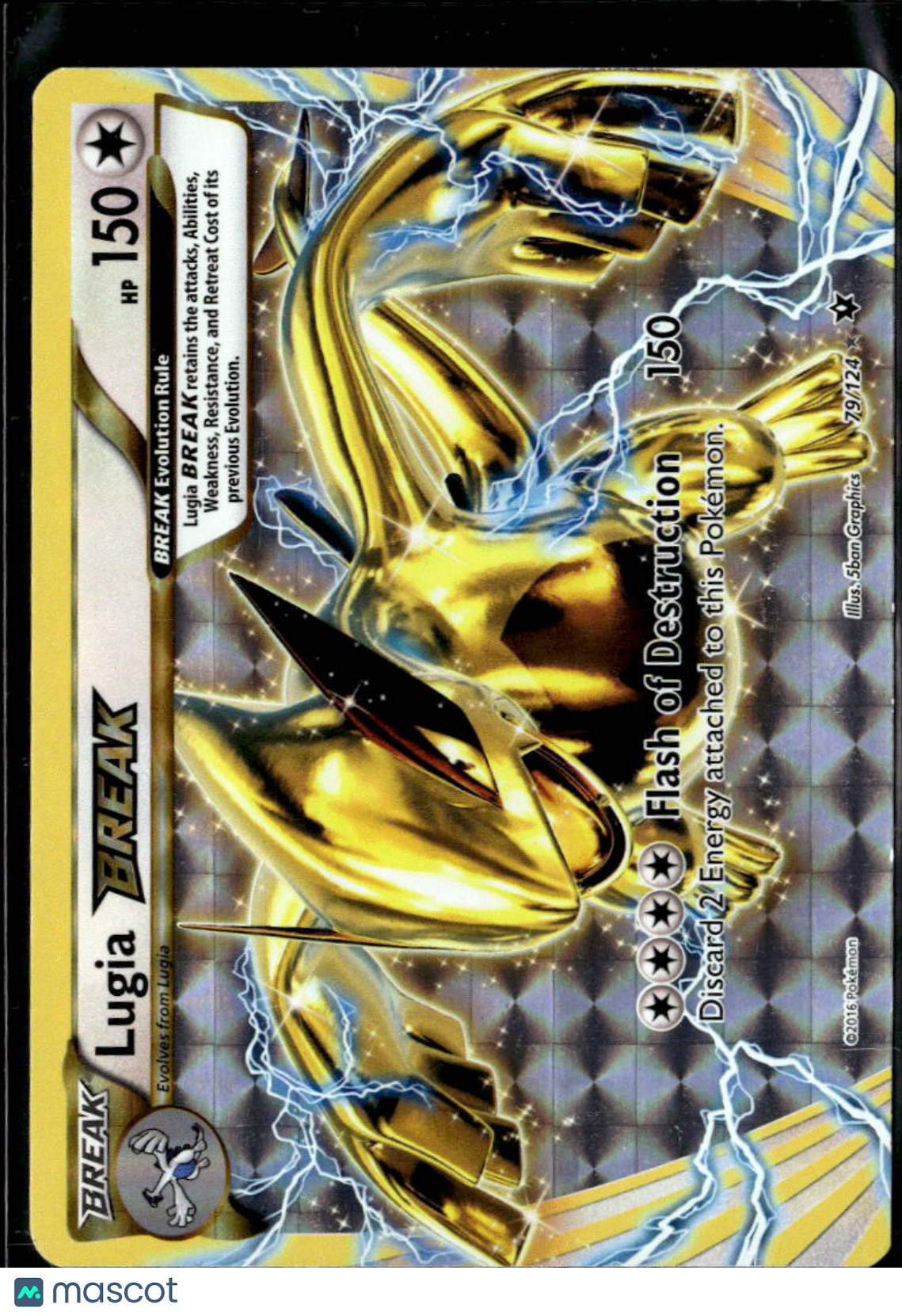 Lugia Break 2016 Fates Collide Holo Rare #79/124