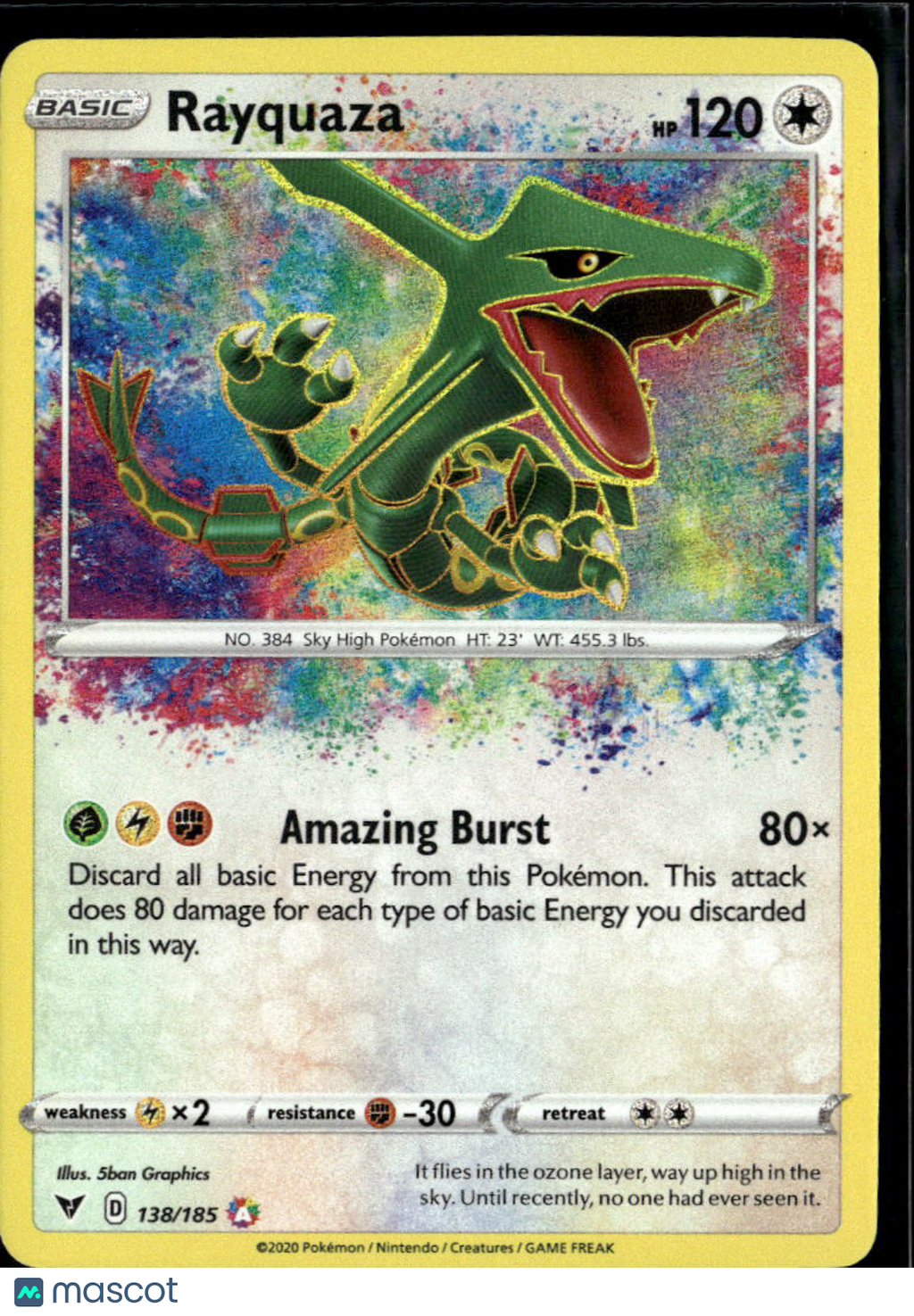 Rayquaza 2020 Vivid Voltage Holo Rare #138/185